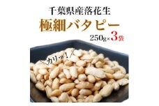 ＼最短7営業日以内発送／ 落花生 極細バタピー 750g 【250g×3袋】 バター ピーナッツ 千葉県産 バターピーナッツ ナッツ 落花生 ラッカセイ タンパク質 タンパク ミネラル 食物繊維 豆 マメ おやつ 贈答 ギフト プレゼント 贈答 記念日 お祝い 送料無料 千葉県 旭 株式会社ヤマハン  ymh