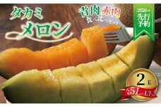 ＜ 2026年 先行予約 ＞ メロン 青肉 赤肉 5L 約 1.7kg 2玉 フルーツ 果物 くだもの 糖度 デザート 国産 夏 人気 おすすめ ダブル セット プレゼント 贈り物 贈答 ギフト スイーツ タカミメロン 飯岡メロン 青果 お祝い 誕生日 千葉県 旭市 スズキメロンファーム smf002