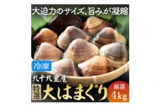 はまぐり 4kg 大サイズ 九十九里産 瞬間冷凍 蛤 ハマグリ 天然 漁師直送 鮮度 砂抜き 味噌汁 酒蒸し グラタン だし ダシ 出汁 クラムチャウダー 炊き込みご飯 旨味 贅沢 厳選 ご褒美 豪華 ギフト プレゼント 贈答  贈答用 記念日 家族 友人 パーティー 食事会 お祝い 祝い 送料無料 ふるさと納税 不動丸 千葉県 旭市