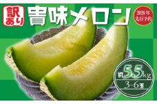 【 2026 年発送 】< 訳あり メロン > 先行予約 貴味 メロン 青肉 約5.5kg 以上 (2～6L) (約3～6玉) めろん melon タカミメロン ジューシ 糖度 おすすめ 高級 人気 旬 果物 くだもの フルーツ 贈り物 ギフト 贈答 産地直送 千葉県 旭市 たかの果樹園 tke002_X1