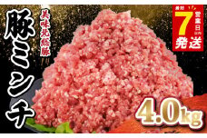 ＼最短7営業日以内発送／ 豚ミンチ 4.0kg ( 500g×8パック ) 千葉県 産 銘柄 美味北総豚 豚ひき肉 挽肉 国産 豚肉 500g 合計 4kg 銘柄豚 いも豚 小分け 真空パック 冷凍 ハンバーグ 餃子 そぼろ 麻婆豆腐 家庭用 調理 送料無料 千葉県 旭市 産地直送 旭食肉協同組合 ask016