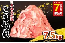 豚肉 こま切れ 7.5kg ＜ 最短7営業日以内発送 ＞ 豚こま 切り落とし 小分け 真空パック 500g 千葉県産 銘柄 美味北総豚 豚 豚こま肉 豚コマ肉 国産 こま肉 カレー 鍋 野菜 炒め 炒め物 煮物 家庭用 送料無料 産地直送 便利 人気 おすすめ 新鮮 時短 冷凍 千葉県 旭市 旭食肉協同組合 ask014
