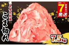 豚肉 こま切れ 7.5kg ＜ 最短7営業日以内発送 ＞ 豚こま 切り落とし 小分け 真空パック 500g 千葉県産 銘柄 美味北総豚 豚 豚こま肉 豚コマ肉 国産 こま肉 カレー 鍋 野菜 炒め 炒め物 煮物 家庭用 送料無料 産地直送 便利 人気 おすすめ 新鮮 時短 冷凍 千葉県 旭市 旭食肉協同組合 ask014