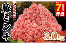 ＼最短7営業日以内発送／ 豚ミンチ 3.0kg ( 500g×6パック ) 千葉県 産 銘柄 美味北総豚 豚ひき肉 挽肉 国産 豚肉 500g 合計 3kg 銘柄豚 いも豚 小分け 真空パック 冷凍 ハンバーグ 餃子 そぼろ 麻婆豆腐 家庭用 調理 送料無料 千葉県 旭市 産地直送 旭食肉協同組合 ask015