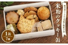 米粉 クッキー缶 7種 手作り スイーツ パティスリー カフェ クッキー 人気 おすすめ 焼き菓子 焼菓子 クッキー缶  洋菓子 詰め合わせ 可愛い かわいい おしゃれ デザート ギフト プレゼント 贈り物 贈答 グルテン フリー 送料無料 千葉県 旭市 BAKES AND TEA Weekend btw001