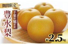 【 数量限定 】 梨 豊水 約 2.5kg 5玉～8玉 なし 旬 和梨 千葉県産 国産 2025年 9月 ～発送 果物 フルーツ くだもの 果汁 甘み 甘い 糖度 酸味 旬の梨 秋 季節の果物 デザート 産地直送 新鮮 鮮度 厳選 ふるさと納税 産地 送料無料 千葉県 千葉 旭市 旭市産 齋藤園 ste001