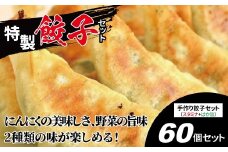 特製！手作り餃子セット（スタミナ餃子30個＋ばか旨餃子30個） 〈 餃子 冷凍餃子 セット 冷凍食品 人気 美味しい 老舗 有名店  パーティ おすすめ おいしい 手作り ギョーザ ぎょうざ 焼き餃子 野菜 おかず 総菜 おつまみ 中華 大量 〉