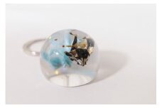 「世界の平和と健康を祈る」おりづるプラネットキーホルダー　〈凛〉