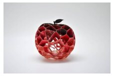 加飾紙の立体ジグソーパズル　〈初恋(林檎)〉 〈 りんご 工芸品 和紙 オブジェ 林檎 リンゴ 雑貨 加飾 和風 伝統工芸士 職人 湯島アート プレゼント ギフト お土産 海外 趣味 おすすめ おしゃれ 和室 玄関 洋室  床の間 リビング 卓上 インテリア 〉