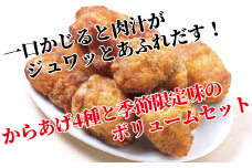 レンジで簡単！濃厚肉汁からあげ4種+季節限定味のボリュームセット 〈時短  鶏もも とりもも 鶏モモ 鶏むね 鶏ムネ とりむね 鶏肉 唐揚 唐揚げ から揚げ 冷凍食品 総菜 お総菜 人気 簡単調理 お弁当 おかず 夕食 〉