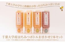 千葉大学産 はちみつボトル おまかせ2本セット 〈 国産 はちみつ ボトル セット 非加熱 砂糖不使用 ハチミツ 蜂蜜 ハニー HONEY 調味料 料理 朝食 紅茶 パン パンケーキ ホットケーキ おやつ 日本製 おすすめ 美味しい おいしい ギフト プレゼント 柏の葉キャンパス産 〉