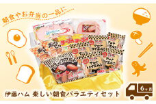 【定期便】伊藤ハム　楽しい朝食バラエティセット　6ヶ月 〈 ソーセージ ハム 詰め合わせ アルトバイエルン ポークビッツ チーズイン 朝のフレッシュロースハム ロースハム フランクフルト 朝食 おかず お弁当 ごはん お届け日指定不可 〉