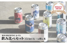 【クラフトビール】飲み比べ350ml缶×6種6本セット 〈 ＼国内品評会で多数受賞！／ ビール クラフトビール お酒 缶ビール 飲み比べ 6種 6本 詰め合わせ セット 人気 美味しい おすすめ BBQ バーベキュー パーティー お試し 地ビール BOX 箱入り RIOBREWING ギフト プレゼント お歳暮 贈り物 お土産 おしゃれ 〉