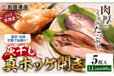 干物 灰干し 真ホッケ 開き LLサイズ 5枚 松田商店《90日以内に出荷予定(土日祝除く)》千葉県 勝浦市 真空包装惣菜 ホッケ 魚 開き 冷凍 手作り【配送不可地域：離島】
