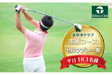 太平洋クラブ市原コース【平日1R】1名様 セルフプレー券 [№5689-0622]