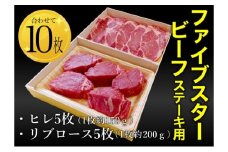 ファイブスタービーフステーキセット（ロース5枚、ヒレ5枚）ステーキ肉 肉 牛 牛肉 ニュージーランド産 市原市 千葉 [№5689-1741]
