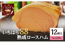 いちはら88熟成ロースハム約250g×12個入 ハム 冷凍 おかず おつまみ 市原市 千葉 [№5689-1760]