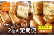 《カレーパングランプリ2025グランドチャンピオン受賞カレーパン入！》クロワッサン　2種の定期便（オススメ、食事パン）パン　朝食 昼食 ランチ セット　パン [№5689-1950]