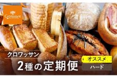 《カレーパングランプリ2025グランドチャンピオン受賞カレーパン入！》クロワッサン2種の定期便（オススメ、ハード）クロワッサン 食パン　朝食 ランチ セット [№5689-1952]
