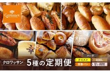 《カレーパングランプリ2025グランドチャンピオン受賞カレーパン入！》クロワッサン5種の定期便（オススメ、食事パン、お試し、ハード、甘い時間）クロワッサン 食パン　朝食 ランチ セット [№5689-1963]