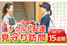 ヤクルト 1000 ヤクルト配達 見守り 訪問サービス 流山市内限定 15週間 (105本) 1セット 7本入り 千葉県ヤクルト販売株式会社《30日以内に出荷予定(土日祝除く)》千葉県 流山市 送料無料 Yakult1000 家族 友人 みまもり 訪問 st-p