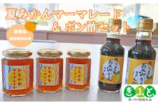 【福祉施設応援】夏みかんポン酢と夏みかんマーマレードセット【思いやり型返礼品】[0010-0307]