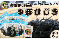 【さいぶのひじき】中芽ひじき 40g×６袋　レシピ集付き！　[0010-0318]