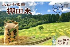 【棚田保全支援】大山千枚田の天水田育ち『棚田米』５kg《精米》　[0011-0062]