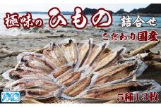 【極味のひもの】こだわりの国産ひもの詰合せ ５種１３枚　[0015-0025]
