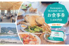 【Kamogawa SEASIDE BASE】お食事券 ３千円相当　[0010-0275]