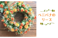 【MioMimosa】【春のリース】鮮やかオレンジのベニバナのリース