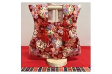 【2.赤色系（桜・牡丹・紅葉）】【選べる8色】ベビーお祝い着(被布)