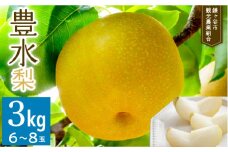 【豊水約3kg】かまがや育ちの完熟梨（観光組合）6～8玉