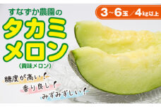すなずか農園のタカミメロン 3～6玉（4kg以上）