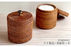BAX-060SIN アタ 真鍮持ち手綿棒入れ（φ10×H10）