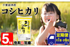 【定期便6ヶ月】令和5年 千葉富津産「コシヒカリ」5kg精米
