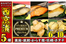 魚の山金プレミアムブレンド　鮮魚専門店がつくった西京漬け５種セット