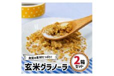 玄米グラノーラ 2箱セット｜シリアル 穀菜食 自然食品 堅果類 全粒オーツ麦 アーモンド 小麦胚芽 クルミ [0246ch]