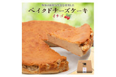 奥野牧場ベイクドチーズケーキ ホール (大) イチゴ｜チーズ ケーキ スイーツ フルーツ ミルク 牧場 ギフト お祝い 袖ケ浦 [0228ch]