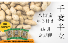 落花生 【3か月定期便】八街産カラ付落花生 「千葉半立」ピーナッツ おつまみ おすすめ 人気 健康 千葉 八街 千葉県産 八街市産 国産 美味しい 菓子 ギフト やちまた