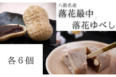 【各６個入り】落花最中&落花ゆべし　和菓子詰め合わせ