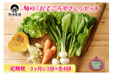 [定期便 3ヶ月ごと4回お届け] 柴海農園 旬の「おてごろやさい」セット (8種類前後) [0227]