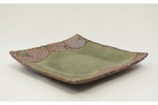 釉彩小角皿 和食器 陶芸品《受注制作》