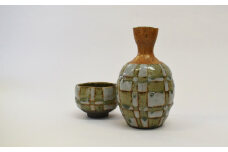 釉彩酒器セット 和食器 徳利 お猪口 陶芸品《受注制作》