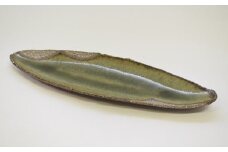 銀彩オーバル皿 和食器 長皿 平皿 陶芸品《受注制作》