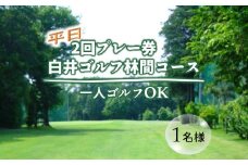 白井ゴルフ林間ショートコース 平日2回プレー券 1名様