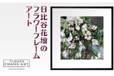 日比谷花壇のフラワーフレームアート Nature's Drapery（自然のカーテン） ソフケン アルミフレーム 25x25cm