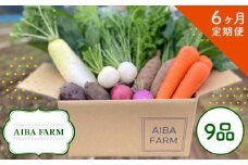 【6ヶ月 定期便】【栽培期間中農薬不使用】農家直送！季節の新鮮野菜「９品」詰め合わせセット AIBA FARM TML003 / 野菜セット 無農薬 野菜 千葉県 富里市 直送野菜 お野菜セット 旬野菜 季節野菜 農家直送 採れたて とれたて やさい 詰め合わせ セット ヤサイ  旬の野菜 季節の野菜 産地直送 詰め合わせ おまかせ 新鮮 農薬不使用