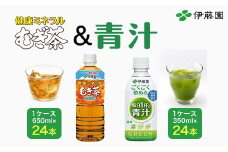 【伊藤園】健康ミネラルむぎ茶 1ケース（650ml×24本）＆ごくごく飲める！ 毎日1杯の青汁1ケース（350ml×24本）／伊藤園 麦茶 健康ミネラル麦茶 むぎ茶 カフェインゼロ 健康  青汁 無糖 あおじる 青じる カロリーゼロ 糖質ゼロ 毎日1杯の青汁 大麦若葉 ケール 抹茶 美容 野菜不足 箱買い ケース 大容量 TMP021