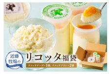 近藤牧場のリコッタ福袋(リコッタチーズ180g、リコッタプリン120ml×2) mi0003-0010